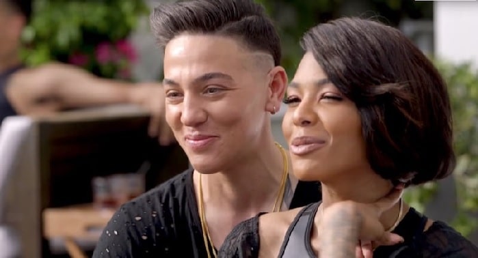 On the right side Moniece Slaughter with her girlfriend on left side in an interview smiling